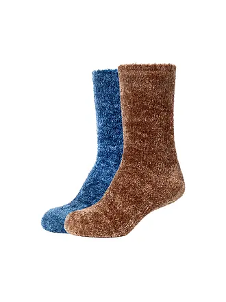 CAMANO | Damen Freizeitsocken Cosy Aloe Vera 2er Pkg. | braun